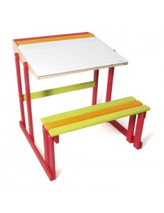 BUREAU D'ECOLIER EN BOIS 2