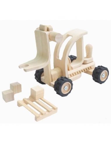 PLAN TOYS Chariot élévateur en bois...