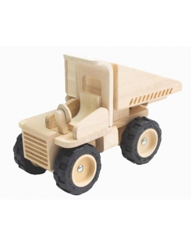 PLAN TOYS Camion benne en bois naturel